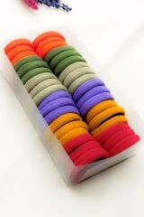 SONBAHAR RENKLERİ LASTİK TOKA ULTRA GENİŞ  24 ADET