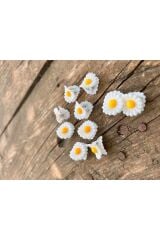 Kadın Papatya Saç Süsü Toka 12'li